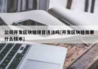 公司开发区块链项目违法吗[开发区块链需要什么技术]