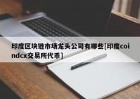 印度区块链市场龙头公司有哪些[印度coindcx交易所代币]